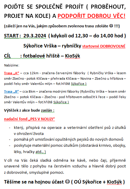 POCHOD PRO&nbsp;PSA V&nbsp;NOUZI